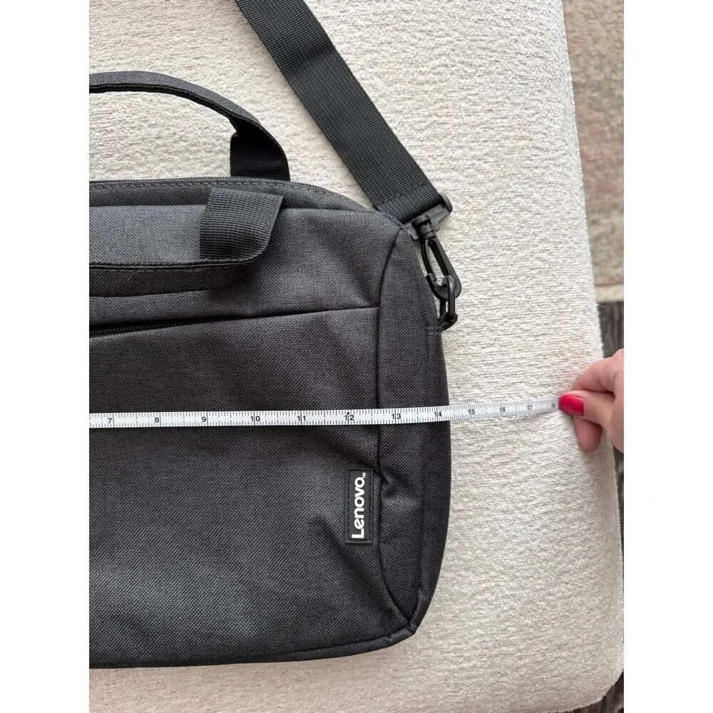 Lenovo 12in Laptop Bag T210 Grey Black Messenger Shoulder Bag Water-Repellent
